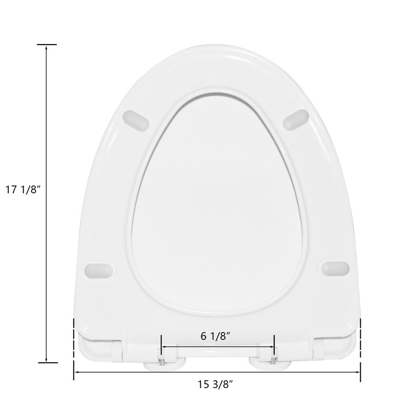 Quick-Release With Soft-Close Enlongated-Front Toilet Seat