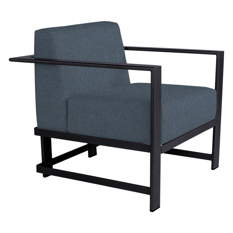 Studio Outdoor Lounge Chair, Graphite, Flagship Stone Sunbrella®