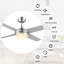 Ventilateur de plafond 48 po avec lumières DEL Gelsey-206913143