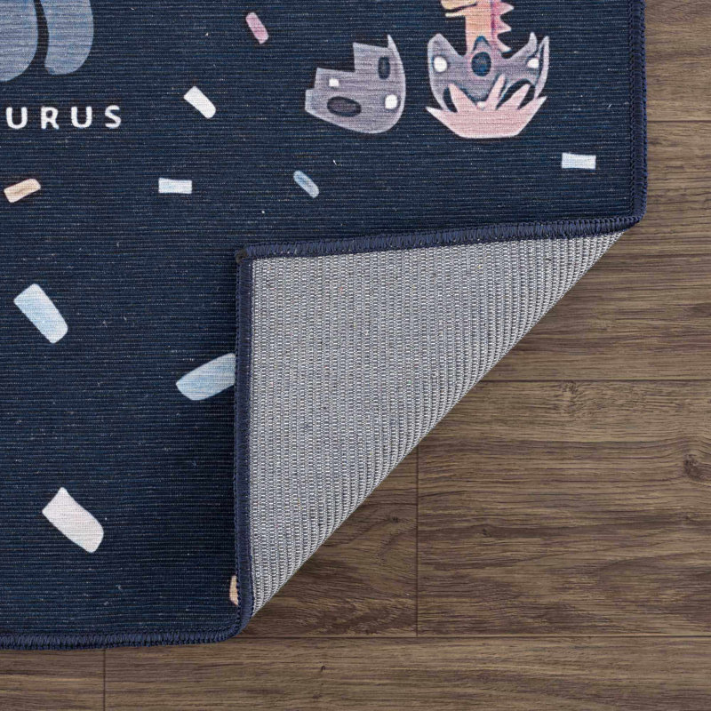 Tapis en polyester tissé à la machine Milne, Rectangle 5 pi 3 po x 7 pi 3 po