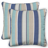 Square Toss Pillow Striped Throw Pillow