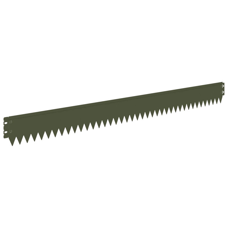 103 cm W Steel Lawn Edging Fencing, Olive Green, 10cm H x 103cm W
