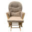 Fauteuil d'appoint oscillant en microfibre avec repose-pieds Benton