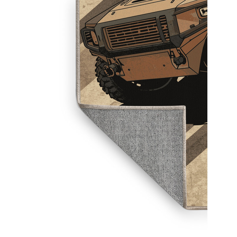 Tapis rustique lavable à la machine Mendon Desert Patrol, 5 x 8