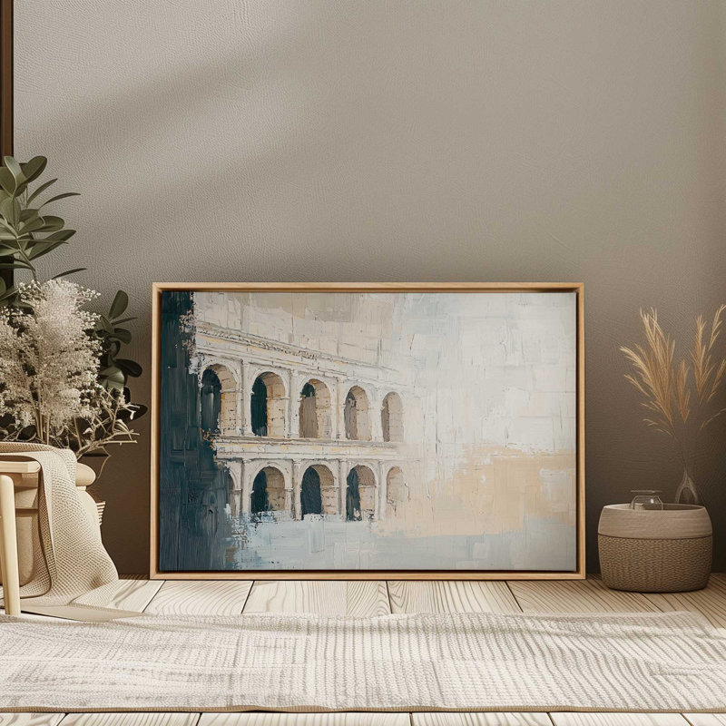 Roman Colosseum Light, H 12,75 po x l 18,75 po, Érable américain, Impression encadrée sans passe-partout