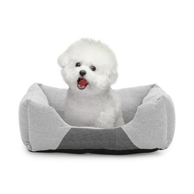 Ehrinn Linen-like Fabric Pet Bed
