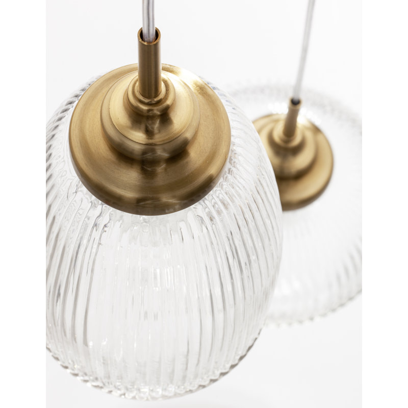 3 - Light Satin Gold Cluster Pendant