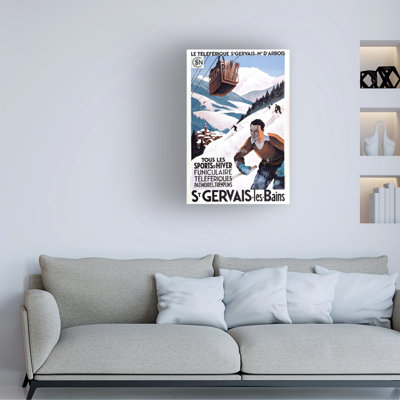 Marcus Jules St Gervas Ski Canvas Art