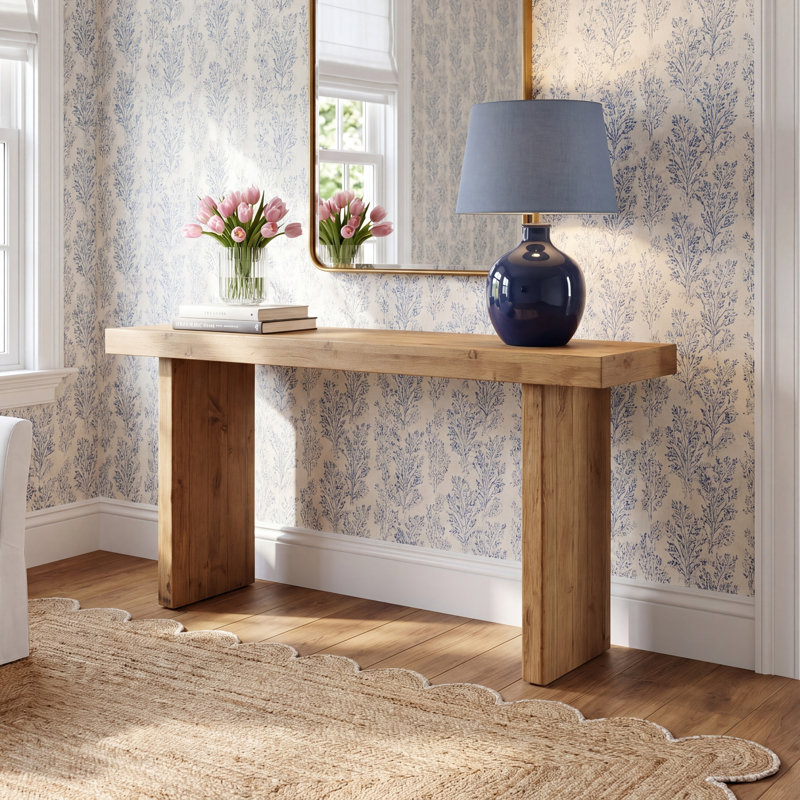 Thompkins 60'' Solid Wood Console Table, Aged Brown