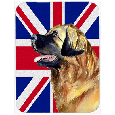 Leonberger à trésors avec panneau de coupe en verre à drapeau anglais britannique caroline Union Jack