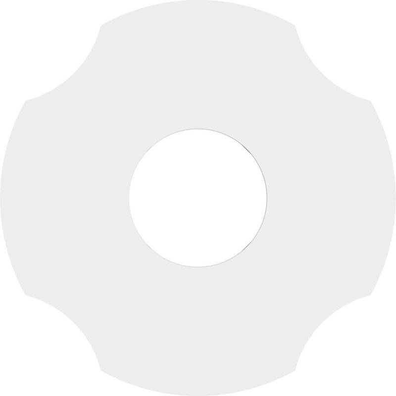 Médaillon de plafond contemporain en PVC Percival, H 1 po x l 12 po x P 12 po