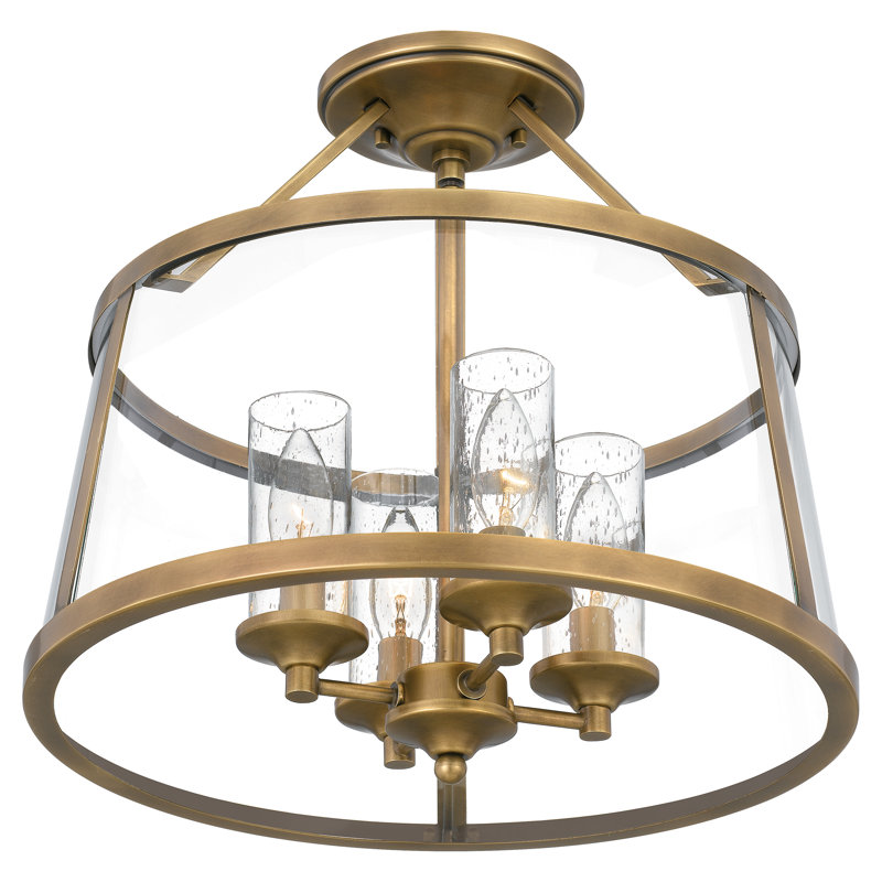 Axton Glass Semi Flush Mount