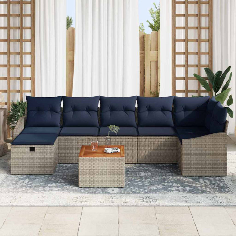 Ensemble de canapé de jardin avec coussin 8 pièces vidaXL