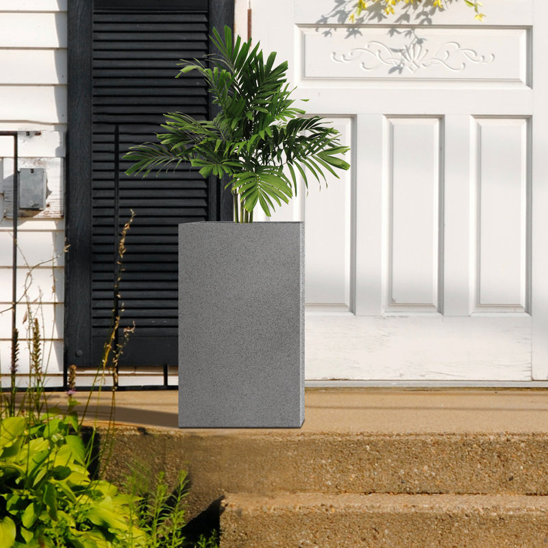 Rosston Pot Planter, Weathered Concrete, 20' H x 9' W x 9" D