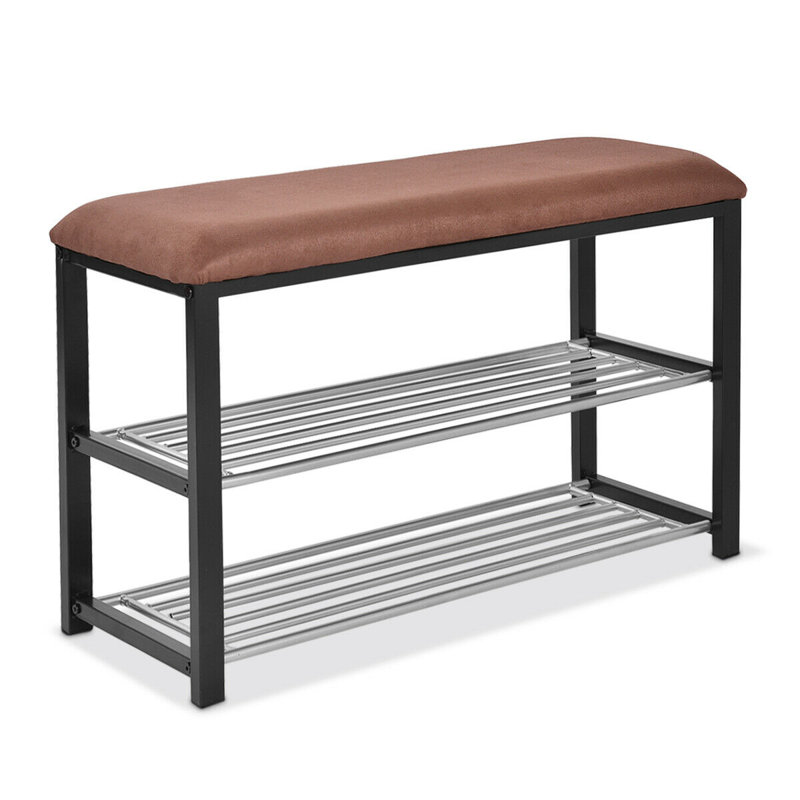 Banc de rangement pour chaussures 2 niveaux