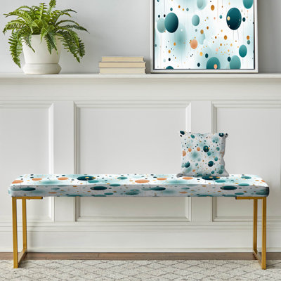 Banc rembourré or
