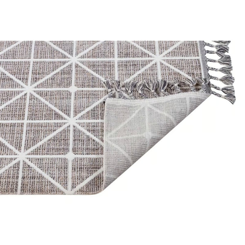 Tapis en coton Soyam, Tapis de couloir 2 pi 7 po x 9 pi 10 po
