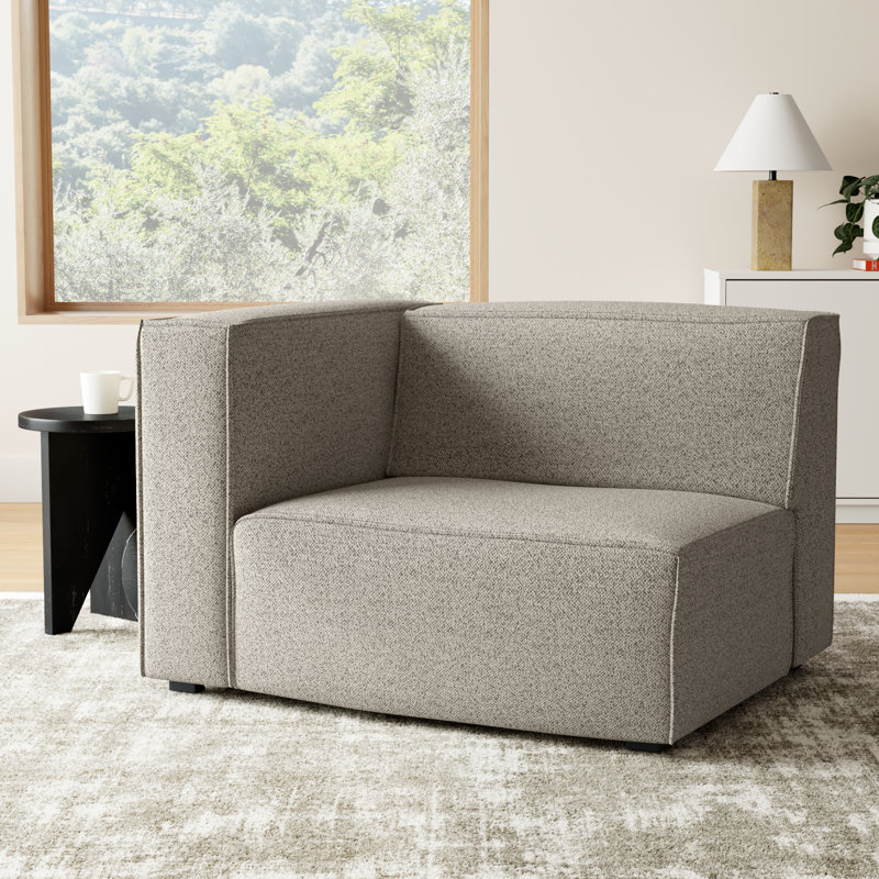 Shonnard Upholstered Armchair, Taupe Performance Boucle