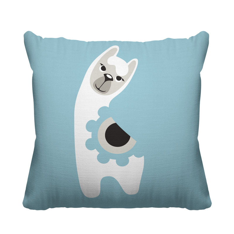 Coussin Inkie, Bleu pastel, 14 po x 20 po, Rectangle