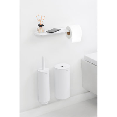 Brabantia Mindset Toilet Roll Holder With Shelf