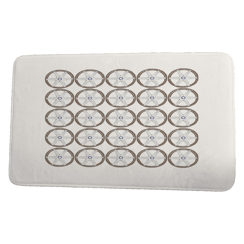 Tapis de bain Barron, l 24 po x L 17 po, Ivoire