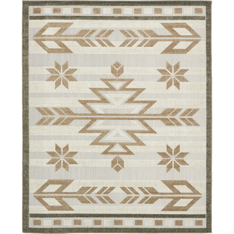 Tapis intérieur / extérieur El Reno, Rectangle de 5 pi x 8 pi