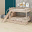 Lit superposé avec escalier de rangement, glissade et tiroirs-819141955-1068228196