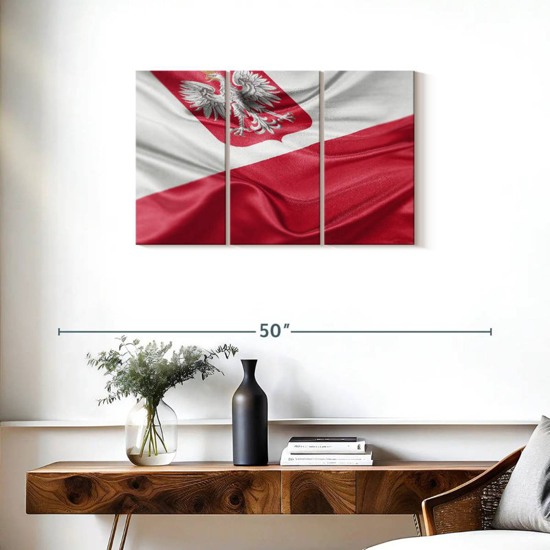 Drapeau de la Pologne, H 20 po x l 33 po