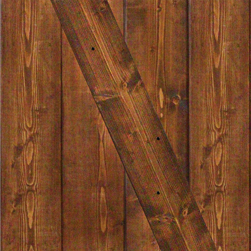 Porte de grange en bois lambrissé sans trousse de quincaillerie d’installation, Noyer, 38 po x 84 po