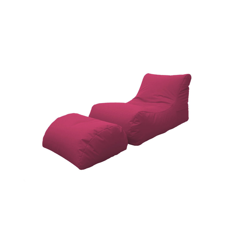 Russel Upholstered Chaise Lounge, Fucshia
