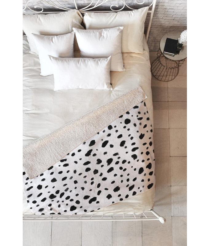 Jeté en laine Rebecca Dalmatian