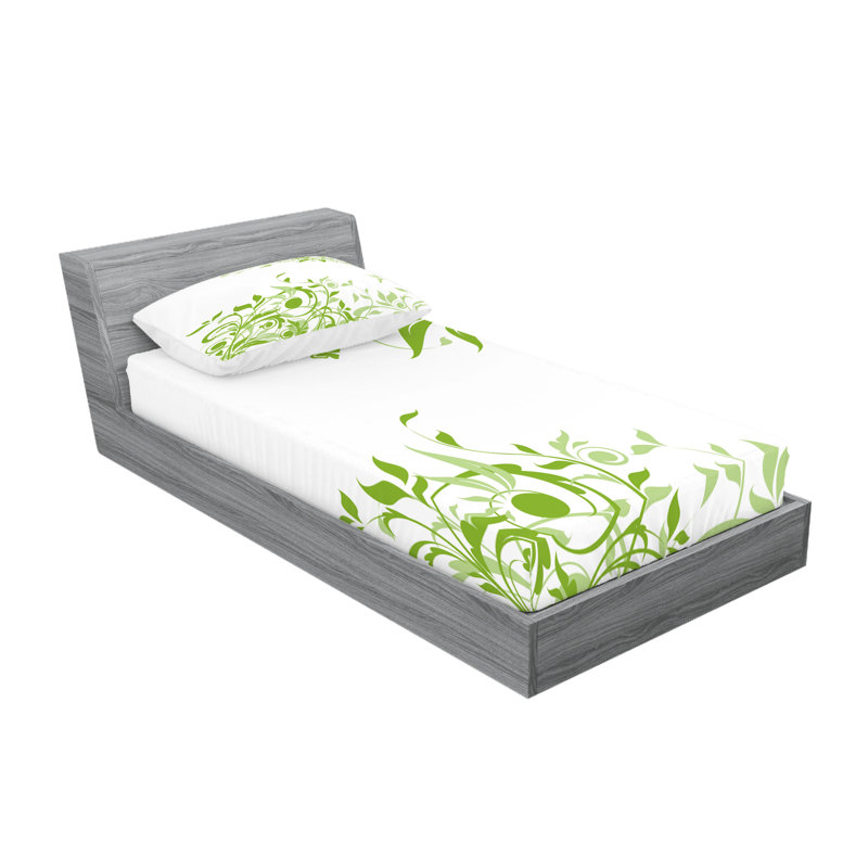Drap-housse et coussin décoratif bleu marine Ambesonne, bleu foncé et blanc