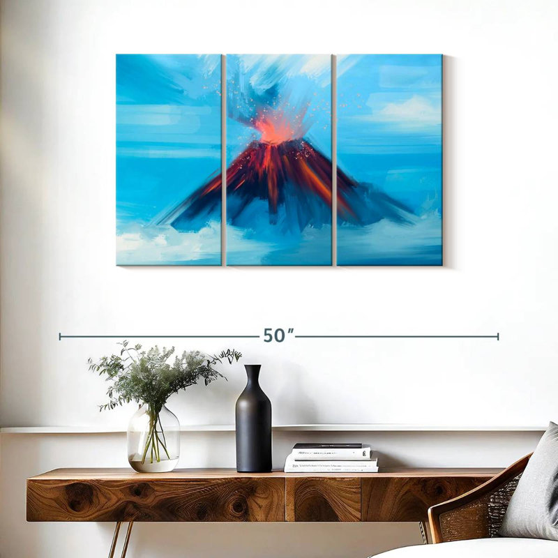 Erupting Volcano, 24" H x 38" W