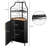 59.05" Tall Corner Bar Storage Cabinet with Wine Rack & Lights-57884293