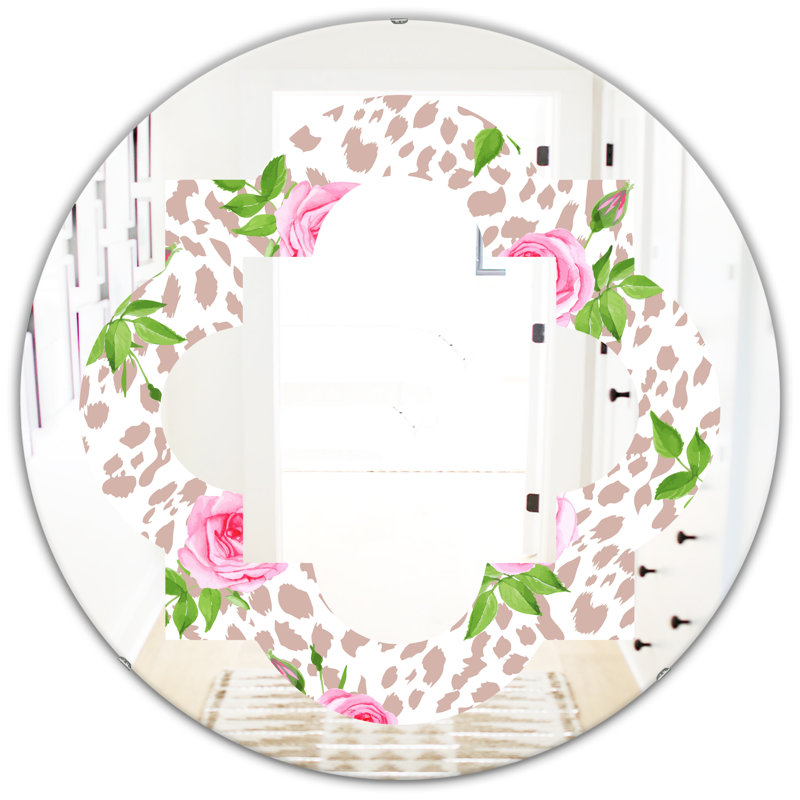 Miroir mural 4 pièces Fourfoil Leopard, H 23,6 po x l 23,6 po