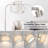 Arc Floor Lamp, Dimmable Floor Lamp For Living Room, Modern Standing Lamp With Adjustable Drum Shade, Tall Pole Lamp For Bedroom Study Room Office, 9W 3000K LED Bulb Included-2033112618