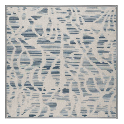 Tapis abstrait gris lavable à la machine