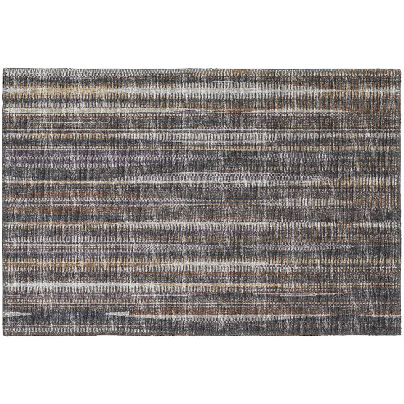 Amila Chenille Washable Southwestern Indoor / Outdoor Rug, Rectangle 1'8" x 2'6"