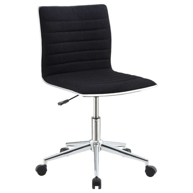 Ilkest 18.5" W Adjustable Height Swivel Conference Chair, Black