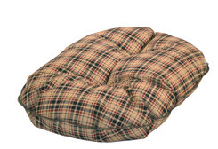 Classic Check Geometric Cotton Pet Bed, 53 cm