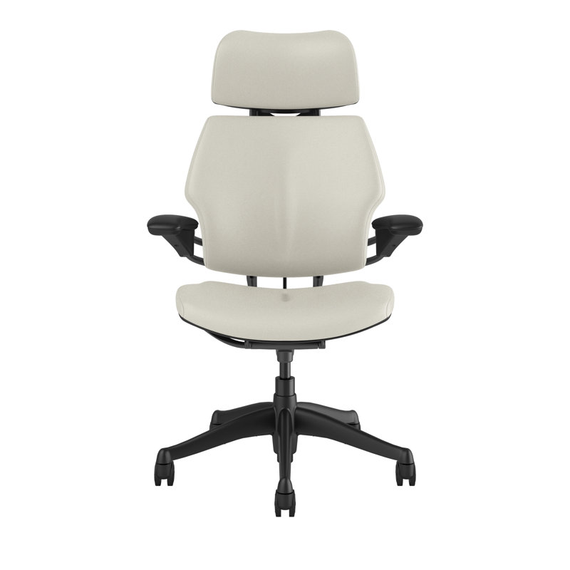Freedom Headrest Task Chair Genuine Leather, Glacier