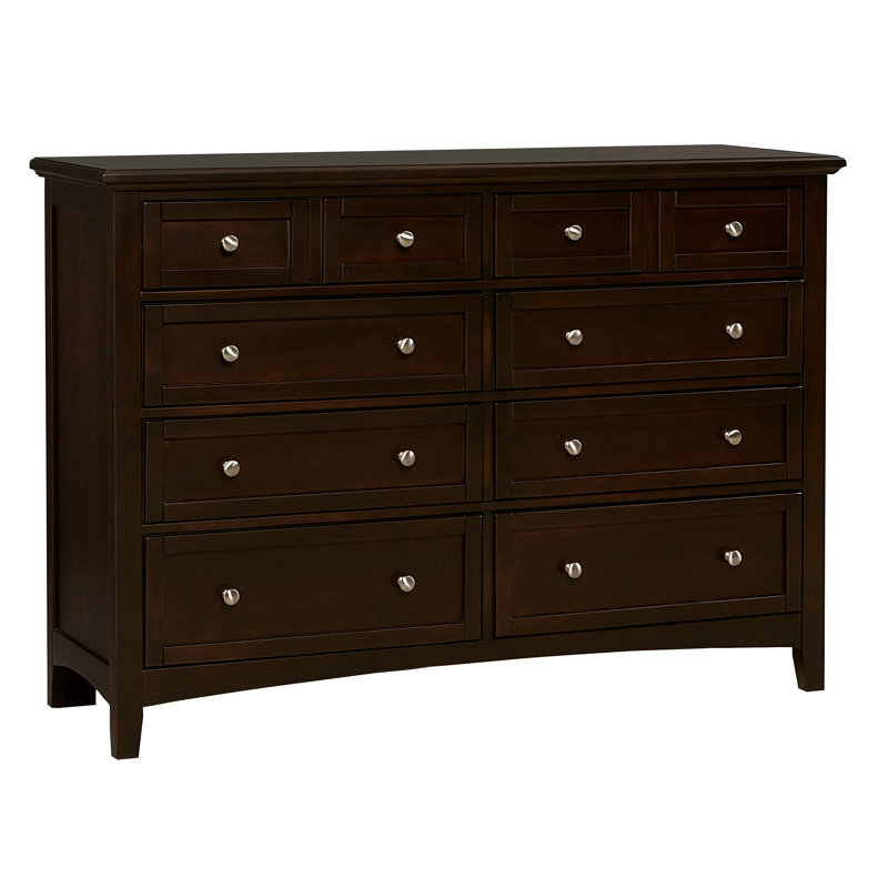 Yaovi 60'' W 8 - Drawer Dresser, Merlot