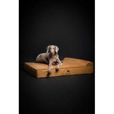 Giant Dog Bed XXL  Orthopedic Dog Beds, Eggshell Memory Foam Infused with Cooling Gel, Waterproof, Machine Washable, Includes Inner Cover (Faux Leather)