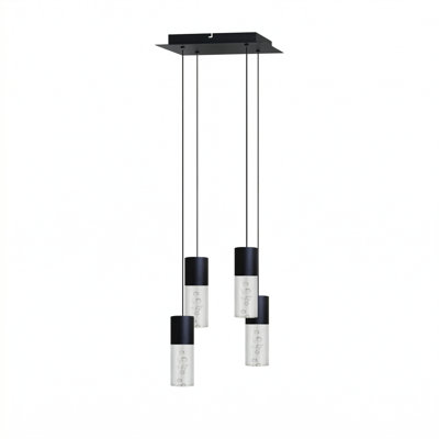 Luminaire suspendu cylindrique 4 lumières DEL Andromedae