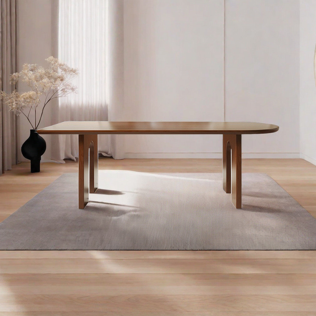 Latitude Run® Goneril Nordic style solid wood dining table | Wayfair