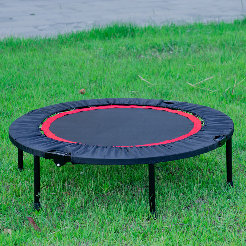 Mini trampoline d'exercice 40 pouces pour adultes ou enfants - Trampoline de remise en forme d'intérieur avec coussin de sécurité | Max