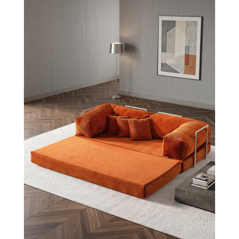 Canapé modulaire en velours Terracotta, Terra Cotta