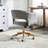 Carrington Velvet Task Office Chair，Modern Adjustable Home Desk Chair with Wheels-260399479