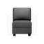 Canapé modulaire convertible avec 4 sièges en lin gris, fonction de rangement, coussins rembourrés en mousse à mémoire de forme, 27 po, structure en bois massif pour une vie décontractée - assise en lin, assise, rembourrée, configuration de pièce