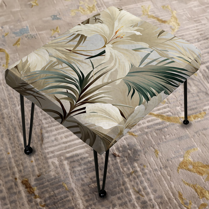 Tranquil Retreat Tropical Pattern II - Tropical Rectangle Ottoman